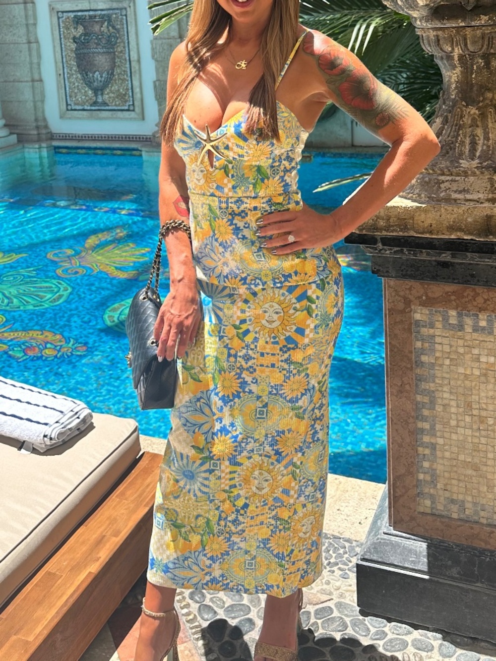 BENITO MIDI DRESS - ANACAPRI LEMON - Picture 3 of 4